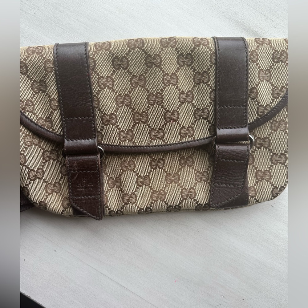 Gucci canvas belt bag in brown - Picture 4 of 5